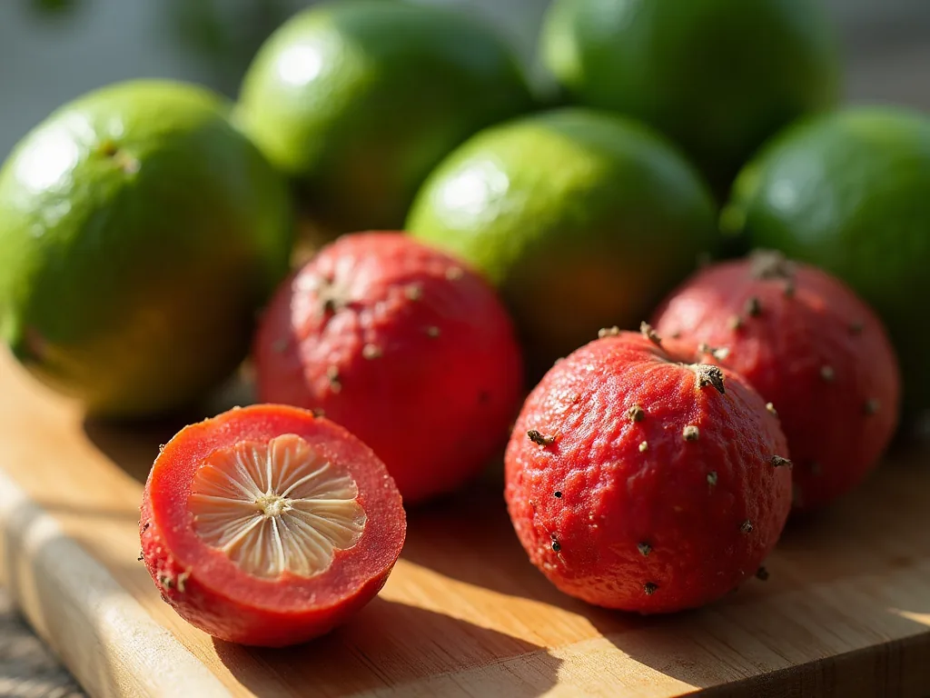 Aliments en L : la liste (enfin complète) pour ne plus sécher en cuisine Litchis et limes posés sur une planche en bois